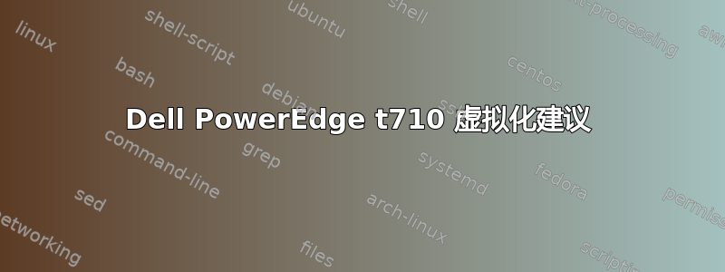 Dell PowerEdge t710 虚拟化建议