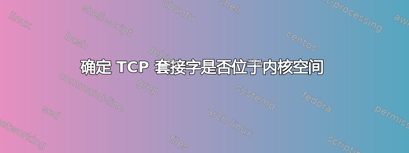 确定 TCP 套接字是否位于内核空间