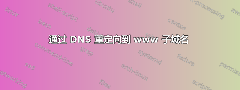 通过 DNS 重定向到 www 子域名