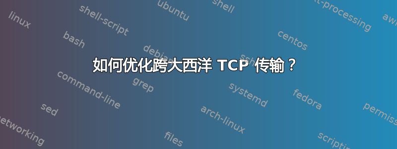 如何优化跨大西洋 TCP 传输？