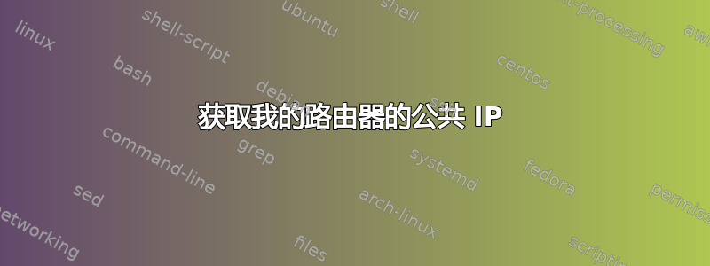 获取我的路由器的公共 IP