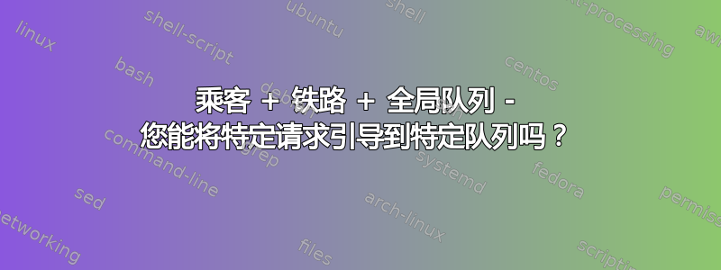 乘客 + 铁路 + 全局队列 - 您能将特定请求引导到特定队列吗？