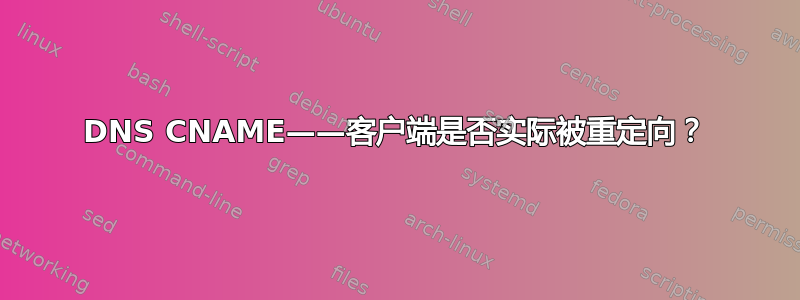 DNS CNAME——客户端是否实际被重定向？