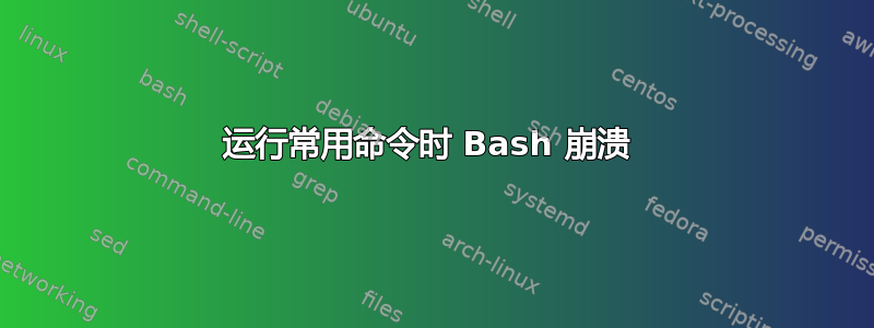 运行常用命令时 Bash 崩溃 