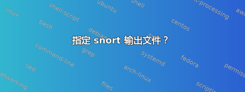 指定 snort 输出文件？