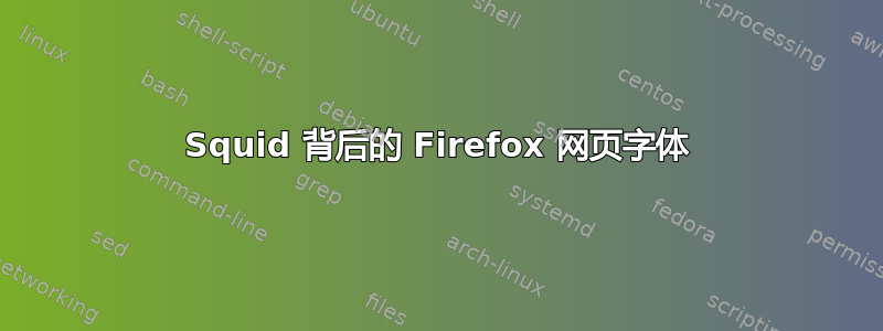 Squid 背后的 Firefox 网页字体