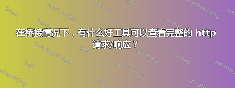 在桥接情况下，有什么好工具可以查看完整的 http 请求/响应？