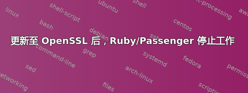 更新至 OpenSSL 后，Ruby/Passenger 停止工作