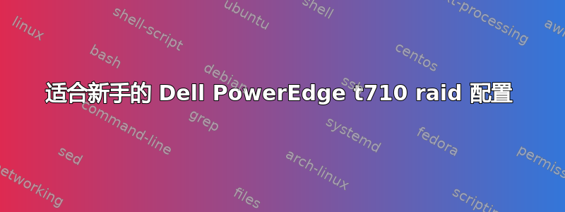 适合新手的 Dell PowerEdge t710 raid 配置