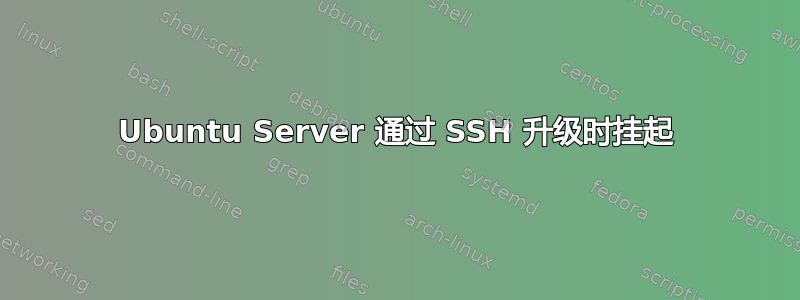 Ubuntu Server 通过 SSH 升级时挂起