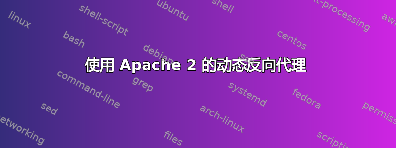 使用 Apache 2 的动态反向代理