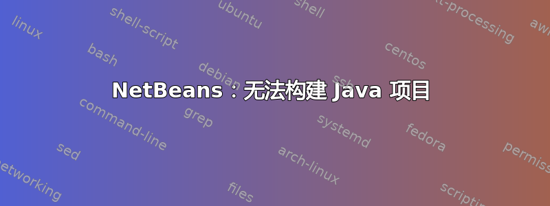 NetBeans：无法构建 Java 项目