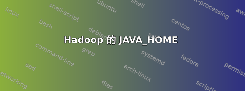 Hadoop 的 JAVA_HOME