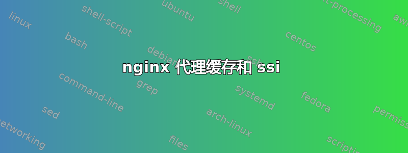 nginx 代理缓存和 ssi