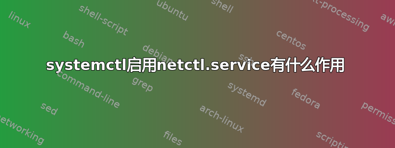 systemctl启用netctl.service有什么作用