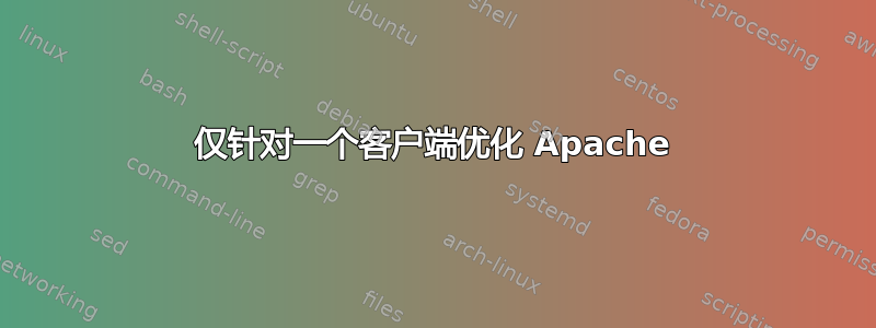 仅针对一个客户端优化 Apache