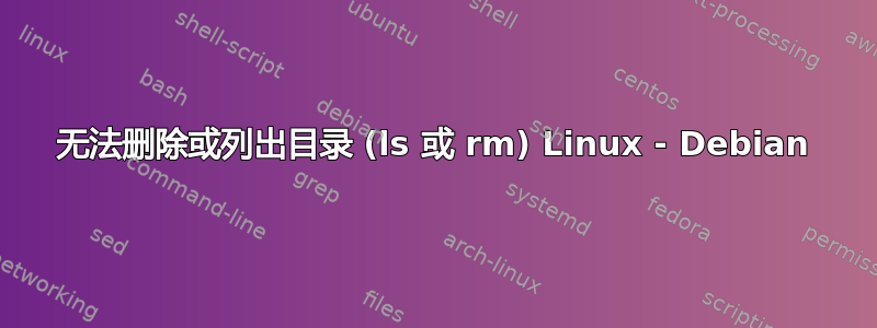 无法删除或列出目录 (ls 或 rm) Linux - Debian