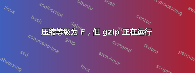 压缩等级为 F，但 gzip 正在运行