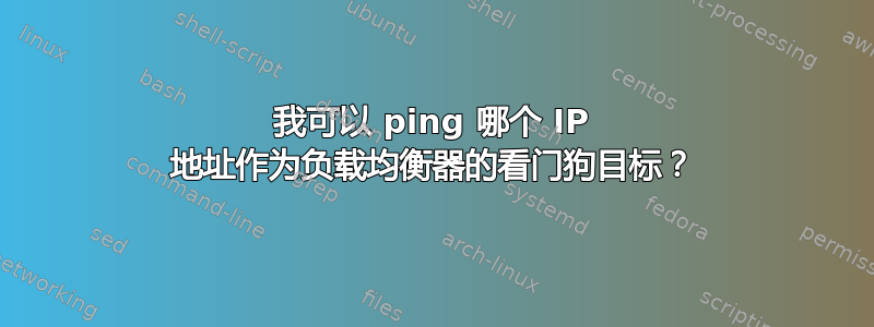 我可以 ping 哪个 IP 地址作为负载均衡器的看门狗目标？