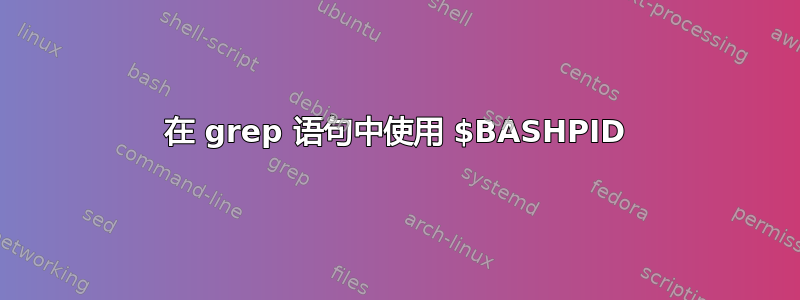 在 grep 语句中使用 $BASHPID