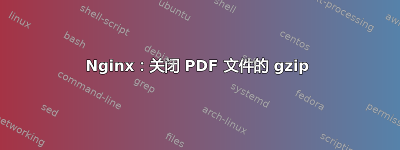 Nginx：关闭 PDF 文件的 gzip