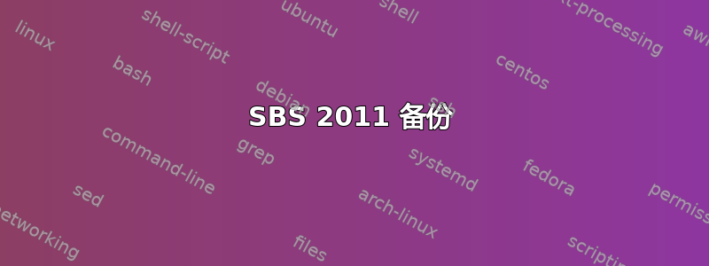 SBS 2011 备份