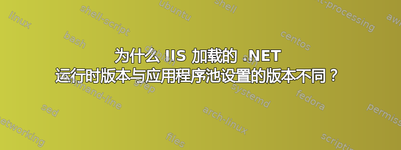 为什么 IIS 加载的 .NET 运行时版本与应用程序池设置的版本不同？