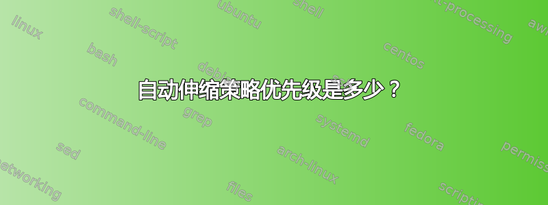 自动伸缩策略优先级是多少？