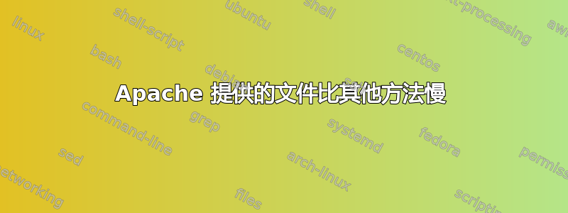 Apache 提供的文件比其他方法慢