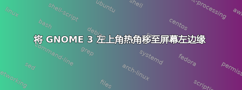 将 GNOME 3 左上角热角移至屏幕左边缘