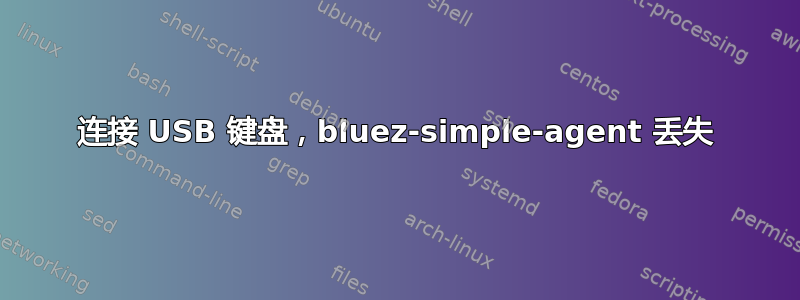 连接 USB 键盘，bluez-simple-agent 丢失