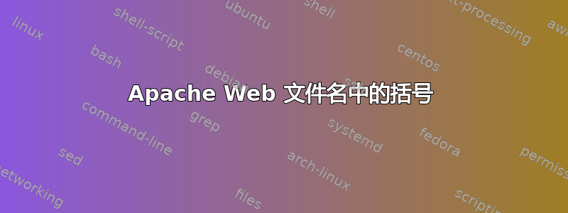 Apache Web 文件名中的括号