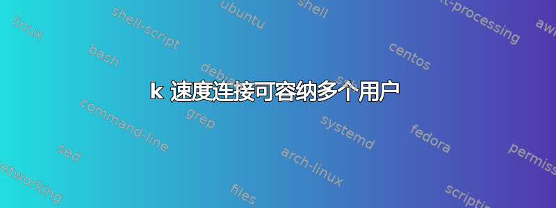 256k 速度连接可容纳多个用户