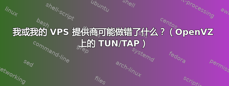 我或我的 VPS 提供商可能做错了什么？（OpenVZ 上的 TUN/TAP）