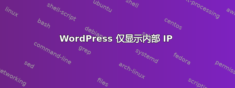 WordPress 仅显示内部 IP