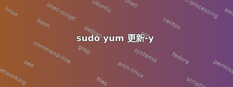 sudo yum 更新-y