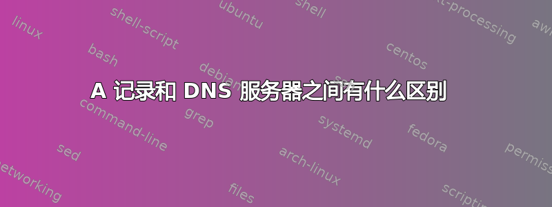 A 记录和 DNS 服务器之间有什么区别 