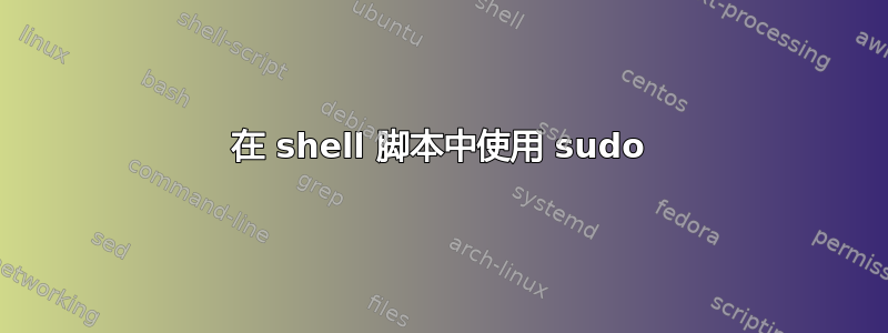 在 shell 脚本中使用 sudo