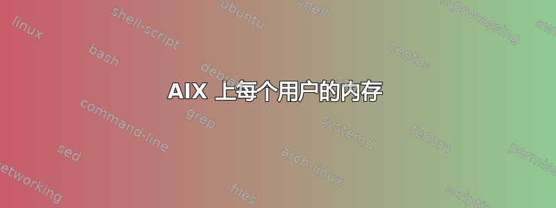 AIX 上每个用户的内存