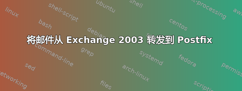 将邮件从 Exchange 2003 转发到 Postfix