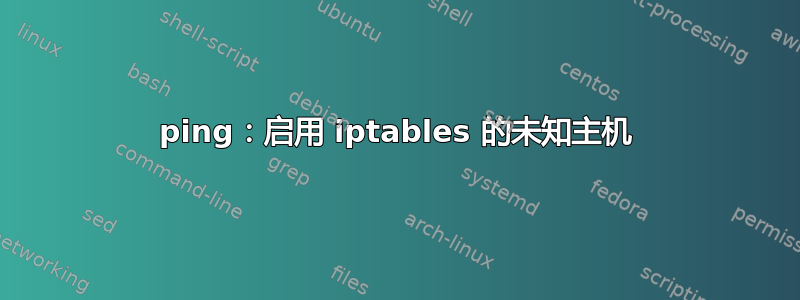 ping：启用 iptables 的未知主机