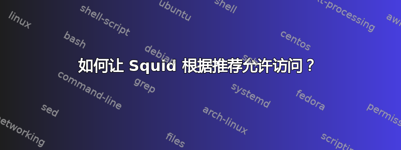 如何让 Squid 根据推荐允许访问？