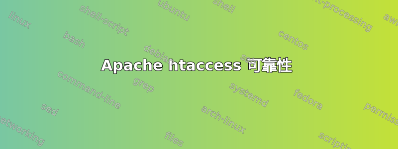 Apache htaccess 可靠性