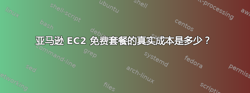 亚马逊 EC2 免费套餐的真实成本是多少？