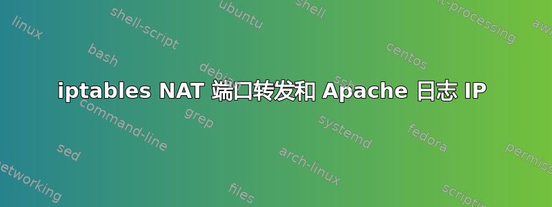 iptables NAT 端口转发和 Apache 日志 IP