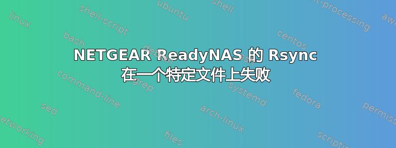 NETGEAR ReadyNAS 的 Rsync 在一个特定文件上失败