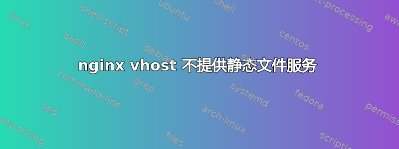 nginx vhost 不提供静态文件服务