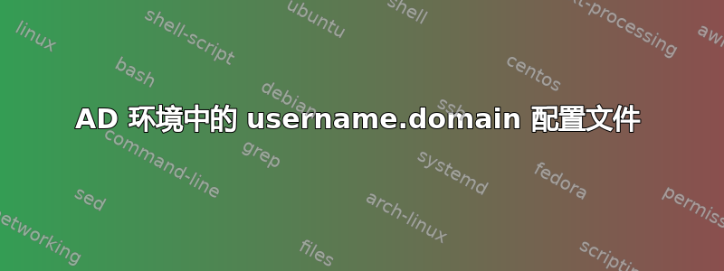 AD 环境中的 username.domain 配置文件