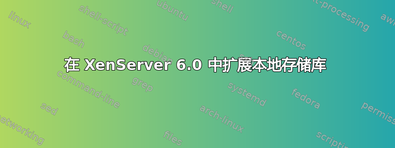 在 XenServer 6.0 中扩展本地存储库