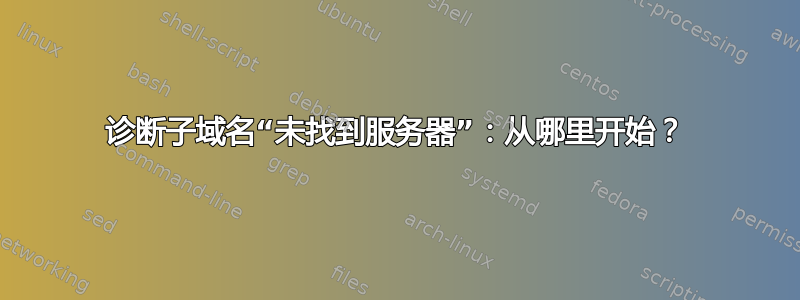 诊断子域名“未找到服务器”：从哪里开始？